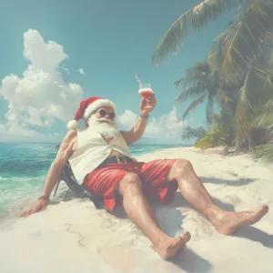 santa on holiday